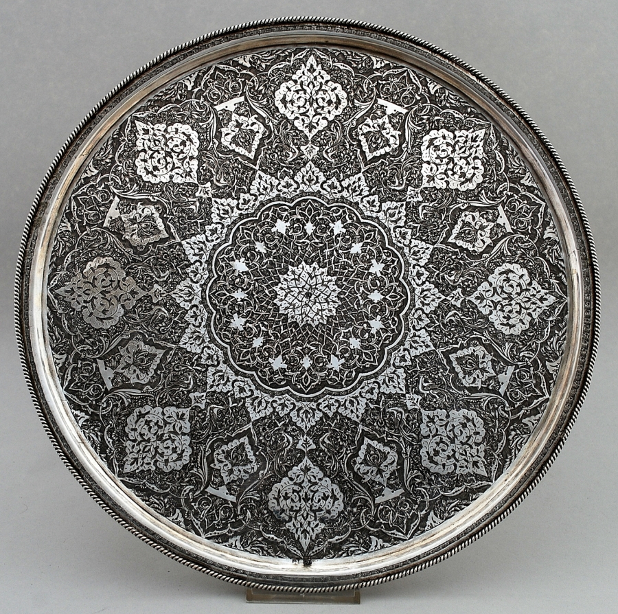 Isfahan Solid Silver Salver - 84