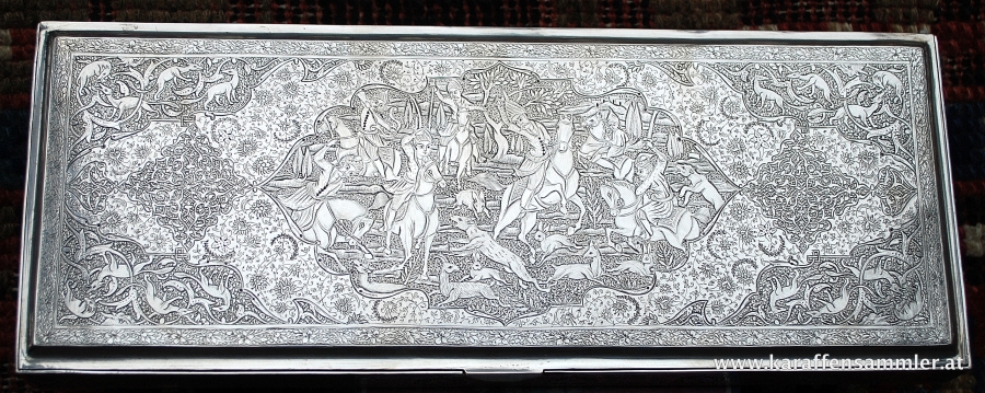 Huge persian silver box by Lahiji