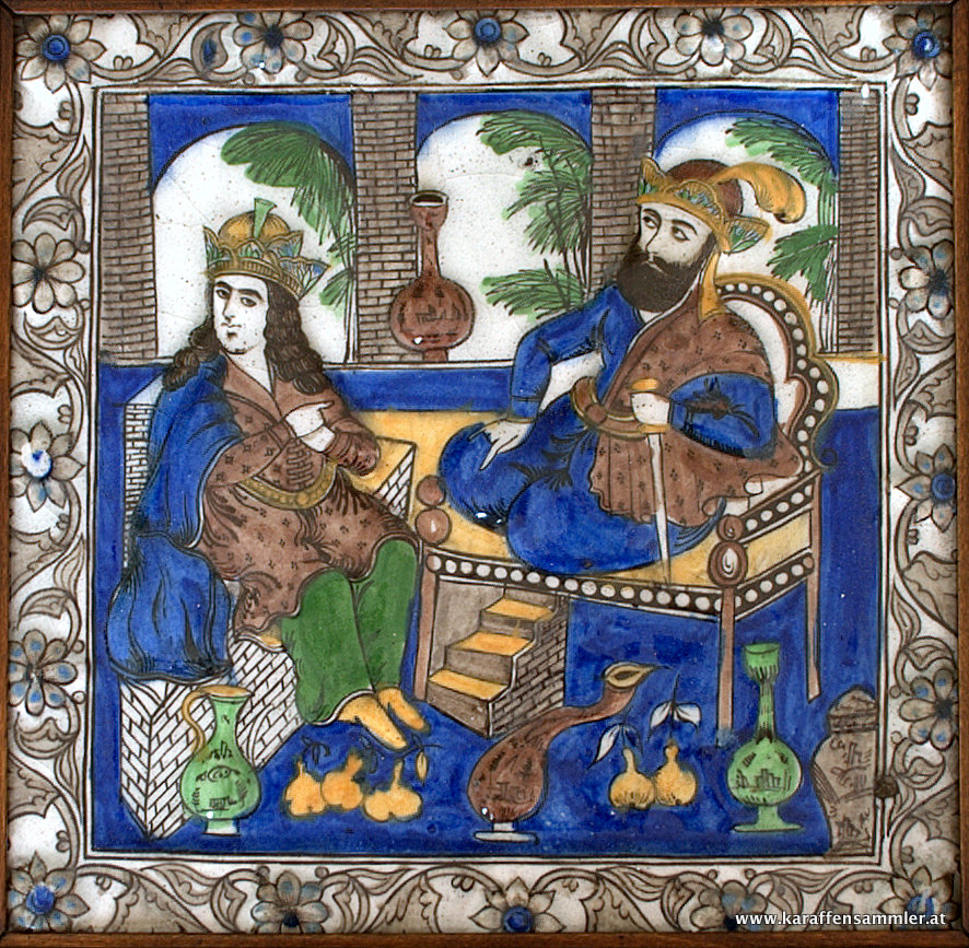 Detail of qajar tile ( Arjamiothan, Iran )