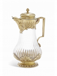 Lot - French silver-gilt claret jug, Gustave Keller